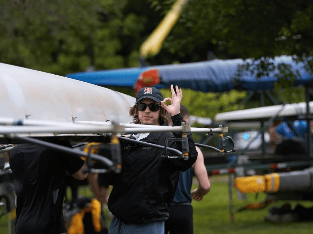 Moving boats before a big race MSOE Raiders Rowing Team