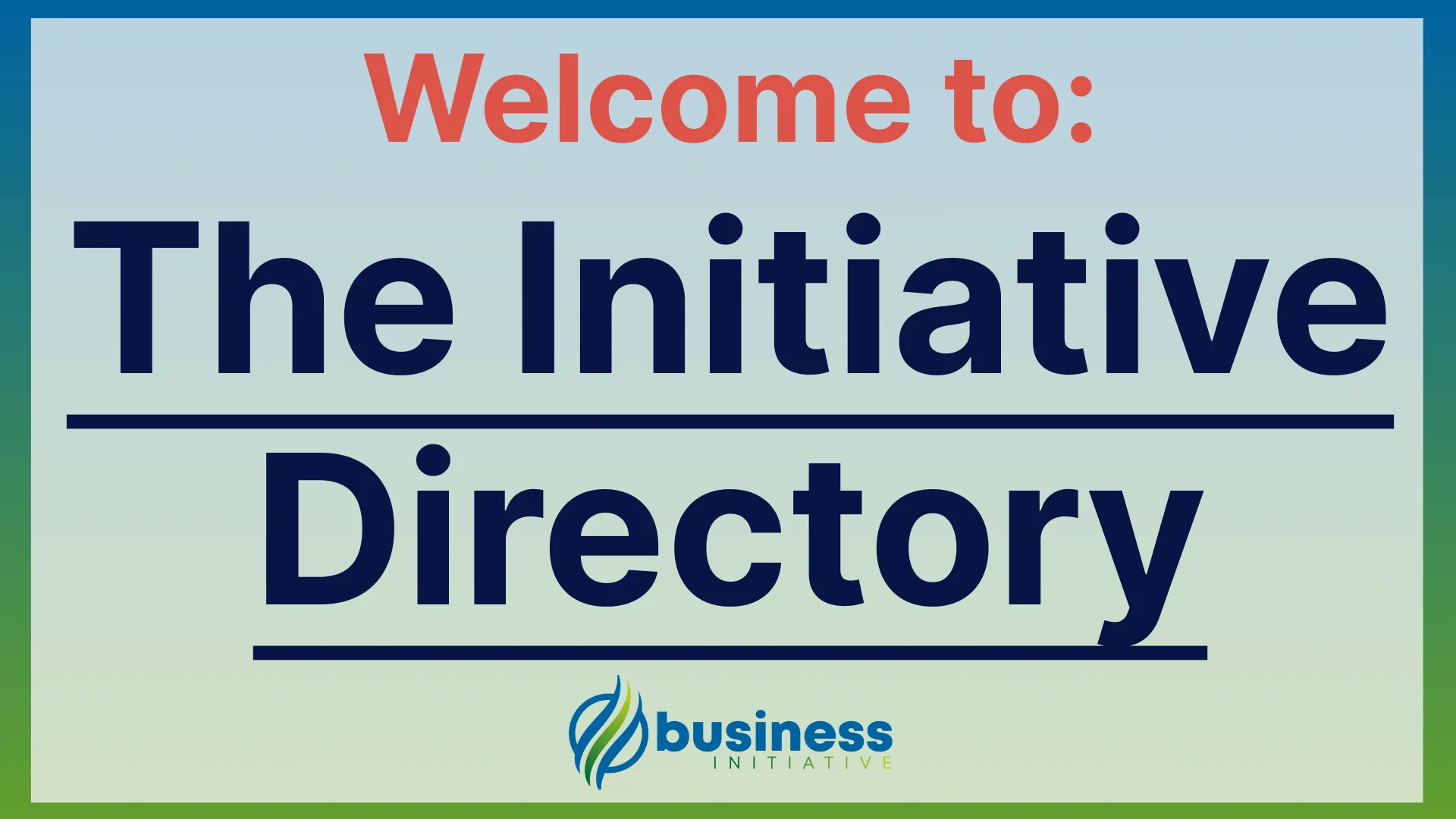 Business Initiative State Directory state directory